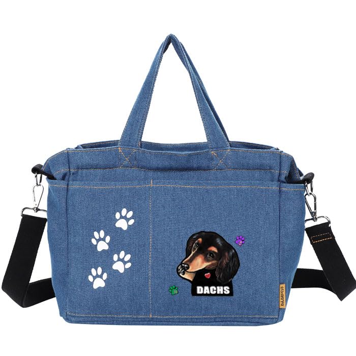 Amazon | [petchan] デニム ショルダーバッグ ファスナー付/内ポケット