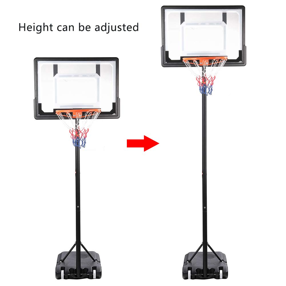 Changor Canestro da Basket Regolabile con Base Stabile
