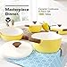 Vremi 8 Piece Ceramic Nonstick Cookware Set - Induction Stovetop Compatible Dishwasher...