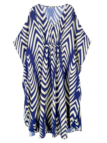 Image of Moss Rose Kaftan Dresses for Women V Neck Summer Swimsuit Cover up Caftan Maxi Beach Dresses