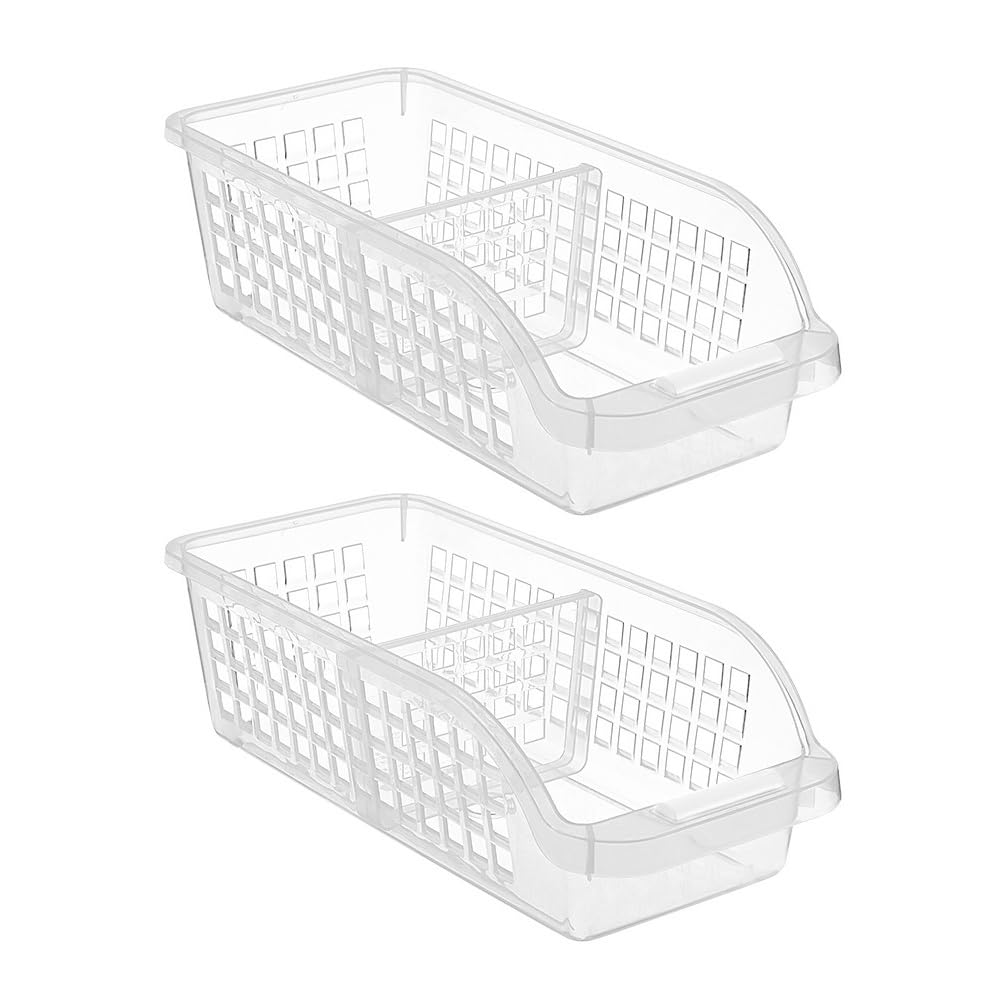 Cabilock Contenedores De Refrigerador 2 Unidades Cajas Transparentes Para Almacenaje De Frutas Y Verduras Organizador Cocina Reutilizable 12.00X5.31X3.54 Pulgadas