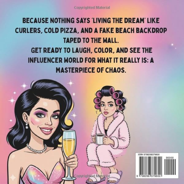 Filtered Reality: An Adult Coloring Book of Social Media Satire Funny Influencer Fails & Fake Luxury Scenes image 3
