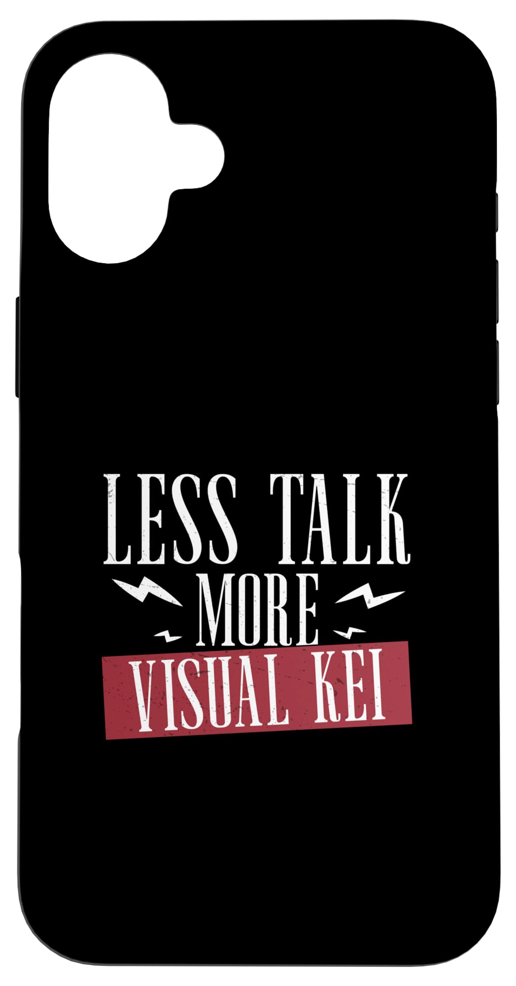 Less Talk More Visual Kei V-Kei 日本語 ビジュアル系ファン向け スマホケース iPhone 16 Plus 用