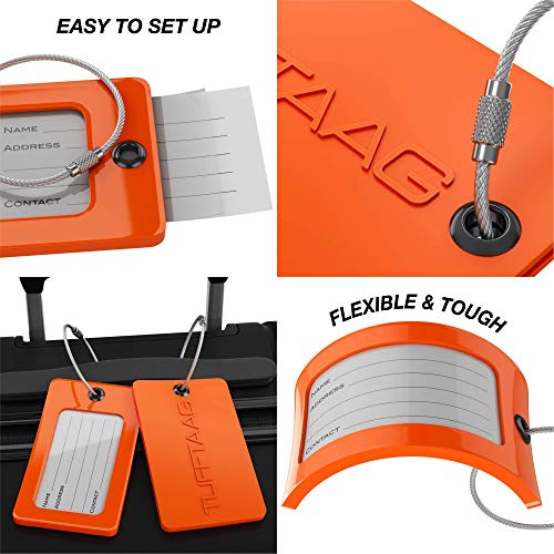 Luggage Tags Business Card Holder by TUFFTAAG - Durable Travel ID Bag Tag, Secure & Flexible, Perfect for Suitcases, Backpacks, and Carry-Ons, Easy Identification3