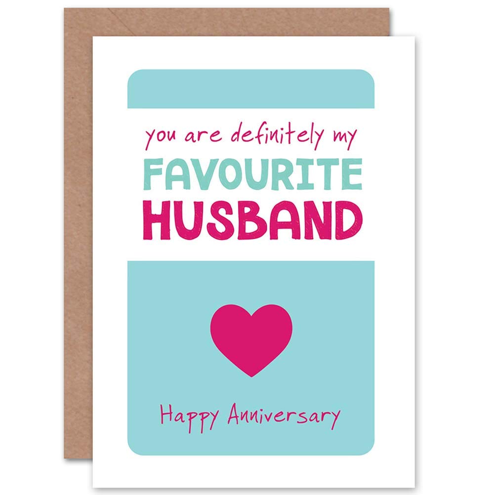 Wee Blue Coo CARD ANNIVERSARY WEDDING FAVOURITE HUSBAND GIFT