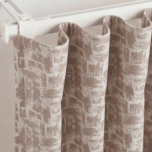 Image of FRESH FROM LOOM 7ft | Non-Ring Curtains | S-Wave Pleat | Window Curtains for Slider Track | Non-Ring Curtains | S-Wave Pleat | Blackout Parda for Door | Parde (Mouse | 7 Feet, 1pc Only)