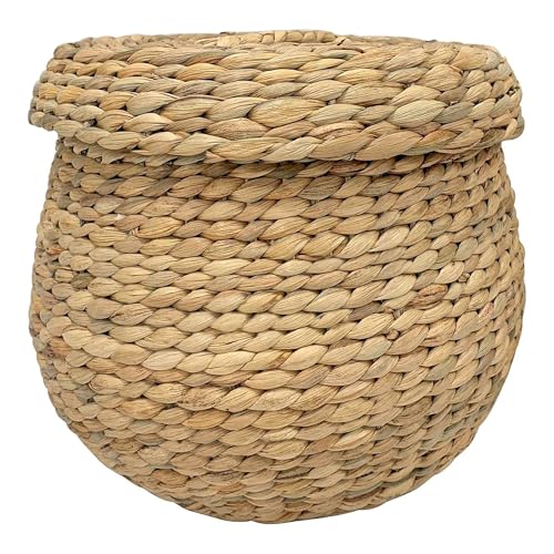 Natural water hyacinth basket Ø 30 x 26.5 cm