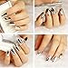 Good2Deal 2* Fashion Super Star Nail Art Polish Gold and Silver Metallic Foil Sticker Patch Wraps Tips 32 Pcs for Women Girls Wife