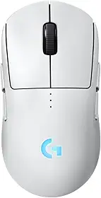 Mouse Gamer Sem Fio Logitech G PRO 2 LIGHTSPEED para Destros ou Canhotos, 4 Botões Programáveis e Removíveis, Sensor Hero 2 44K DPI, Carregamento USB-C, PC/Mac - Branco