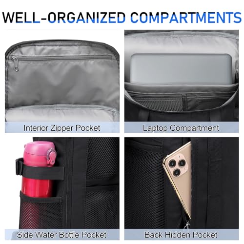 Kasqo Rolltop Backpack, Water-Resistant Backpack with Laptop Compartment for 15.6 Inch Computer Men Women 26L-33L Daypack3