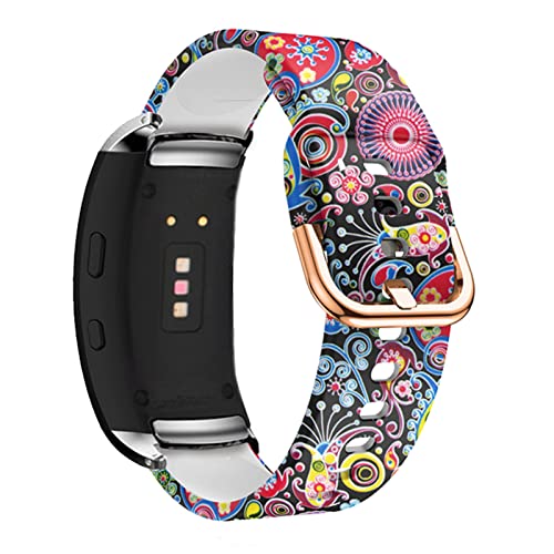 Pulseras de silicona para Samsung Gear Fit 2 Pro / Gear Fit 2 banda de repuesto para mujer, hombre, mujer, pulsera deportiva compatible con Galaxy Gear Fit 2 / Gear Fit 2 Pro (medusa)