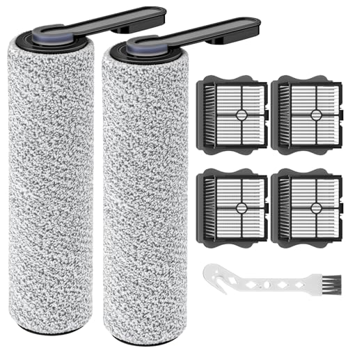 Image of 2+4 Pack S5 / S5 Pro Brush Roller and HEPA Filter Set Compatible with Tineco Floor ONE S5 / Floor One S5 Pro Cordless Wet Dry Vacuum Cleaner, 2 Brush Roller + 4 HEPA Filter(Not FIT iFLOOR 5 / S5 Combo)