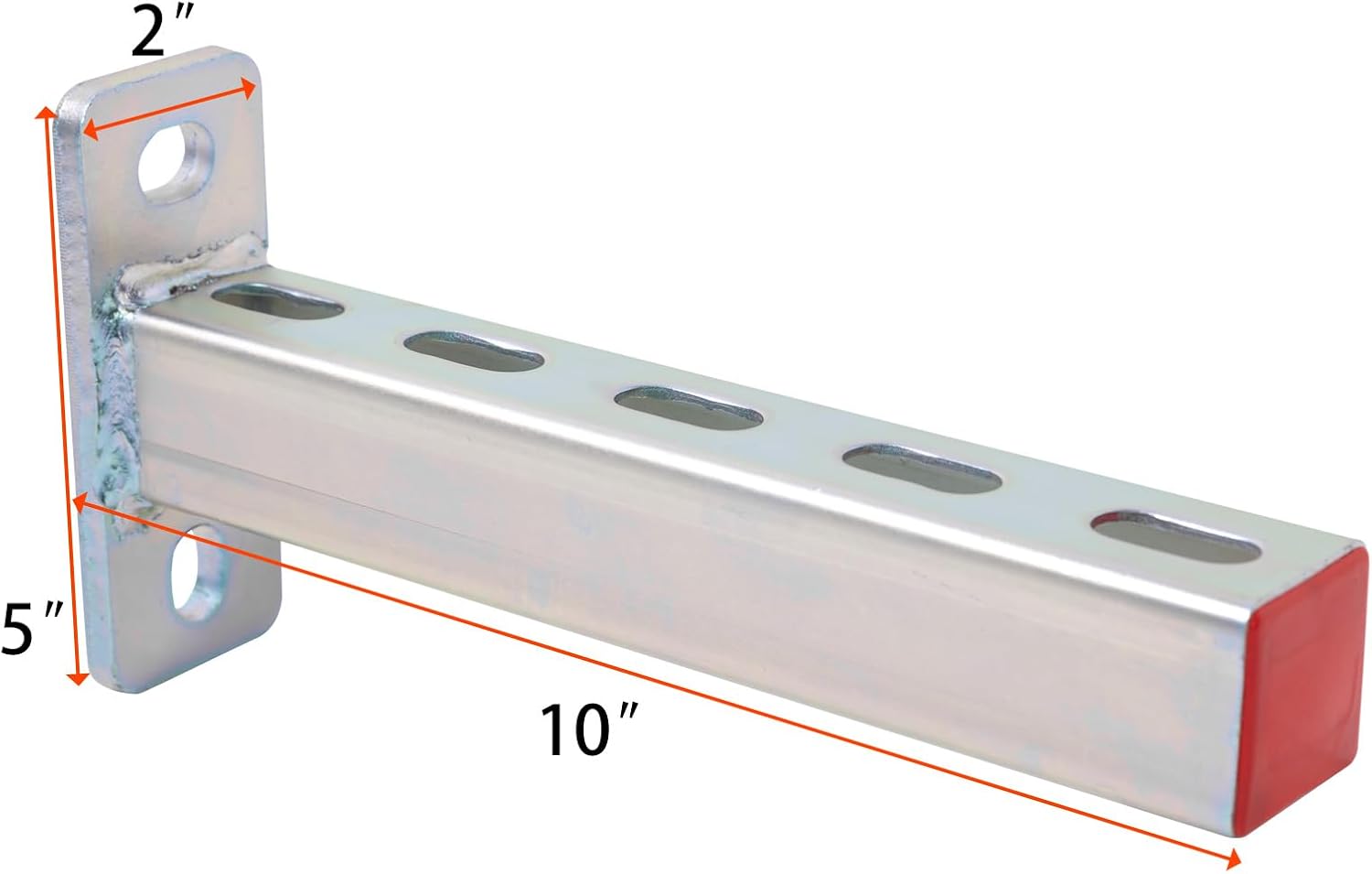 2 Pack Fasteners Braces,Steel Bracket,Steel Frame Stands, Display Stands, Pipe Stands, Metal Support Channel.10 Inch Long image 2