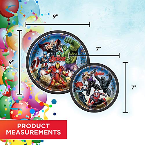 Unique Marvel's Avengers Movie Dinnerware Bundle Officially Licensed By Unique | Plates, Napkins, Tablecover | Great For Kids Birthday Party, Superhero Themed Event #TOP5