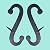 Pair Shutter Dog Scroll Black Hand Forged Iron Masonry | Renovator's Supply