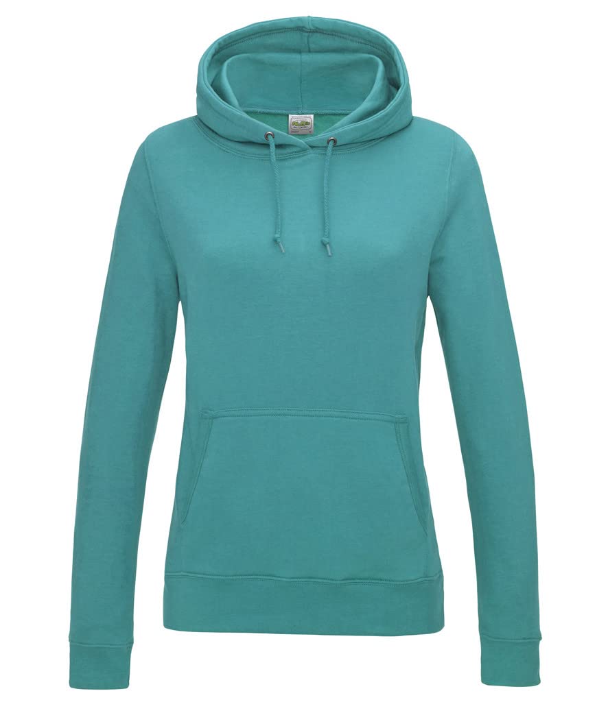 AWDis Women's Girlie College Hoodie, Blue (Hawaiian Blue), 12 (Manufacturer Size:Medium)