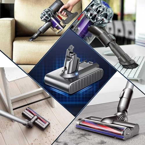 Image of Bonadget V6 Battery Replacement for Dyson Compatible with Dyson V6 Battery Animal Motorhead Absolute SV03 SV04 SV09 DC58 DC59 DC61 DC62 VTC4 Cordless Vacuum (Not for V7 V8)
