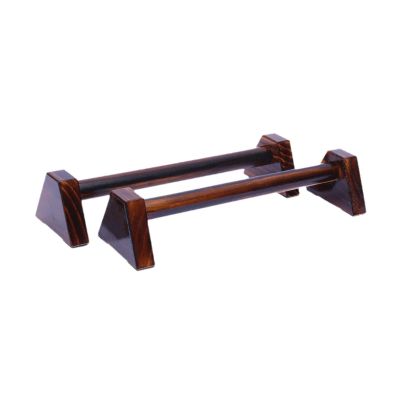 ATORSE 2Pcs Wooden Push up Bar Grip Parallettes Bar for Fitness Gymnastics Sports XL-image-34