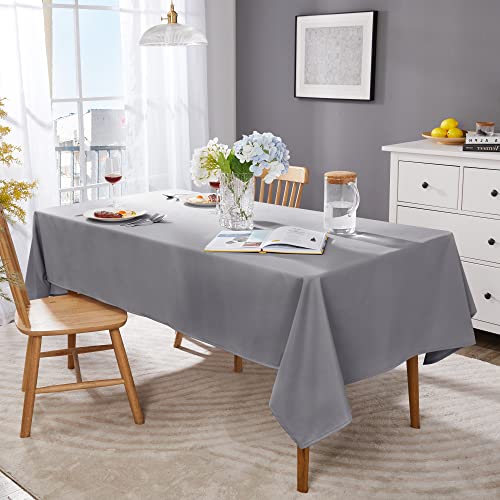 Deconovo Tischdecke Grau 130 x 220 cm Lotuseffekt Rechteckig – Ansicht 2