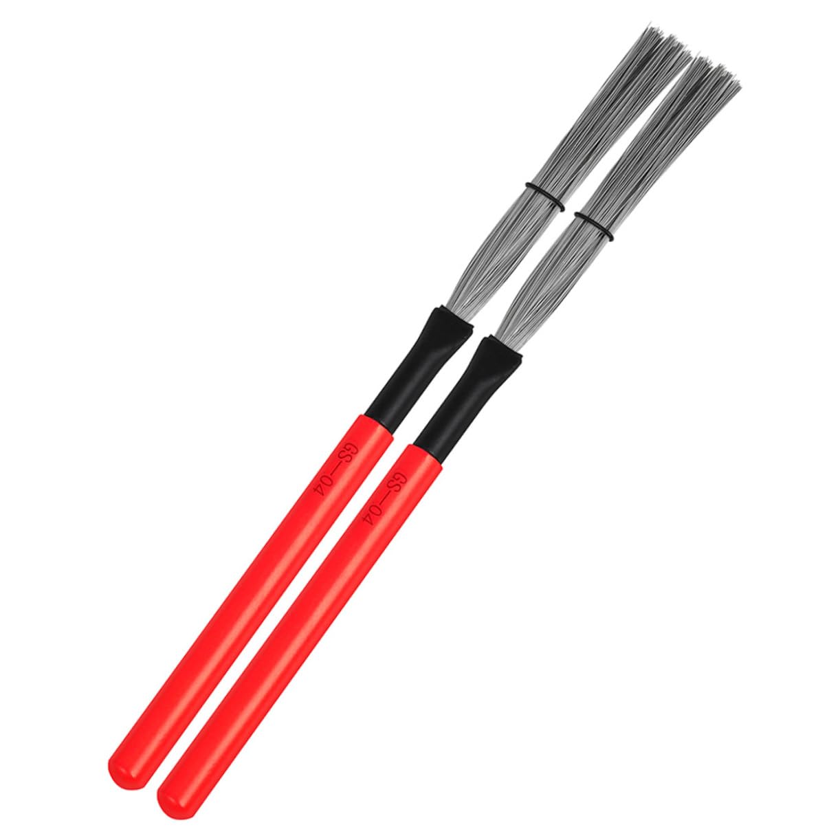 BESTonZON Drum Brush Kit 2 Pairs Maple Handle Drum Brushes for Boys and Girls Students Adults