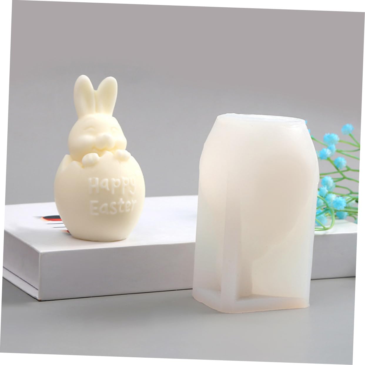 SHINEOFI 3piezas Molde De Silicona Para Velas De Pascua Forma De Conejo Para Manualidades y Creativos Moldes Reutilizables Para Velas Aromáticas