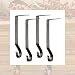 Iron Plain Stocking Hanger - 4 Pack - Black