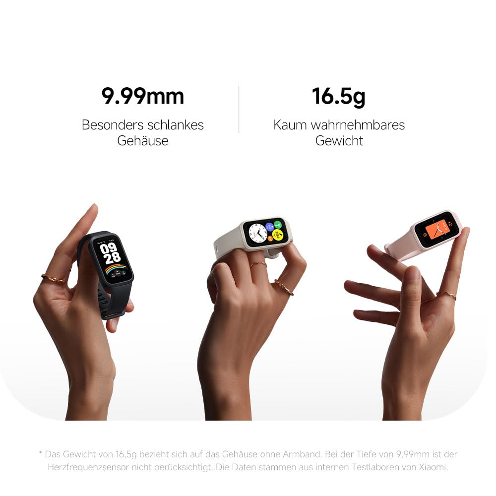 XIAOMI Smart Band 9 Active Schwarz – 1.47" TFT, 450 Nits, 18 Tage Akku, 50 Sportmodi, SPO₂-Sensor, 5ATM Wasserdicht