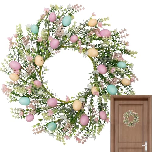 Couronne d'œufs de Pâques et guirlande de porte champêtre - 8