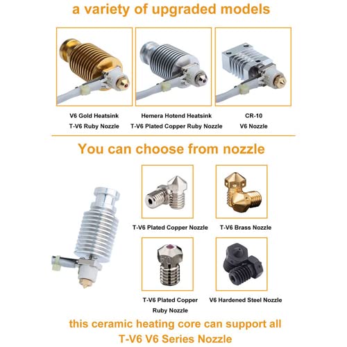 Chc Kit Universal Ceramic Quick Heating Core 24V For M6 Thread V6 Hotend 3D Printer #TOP3