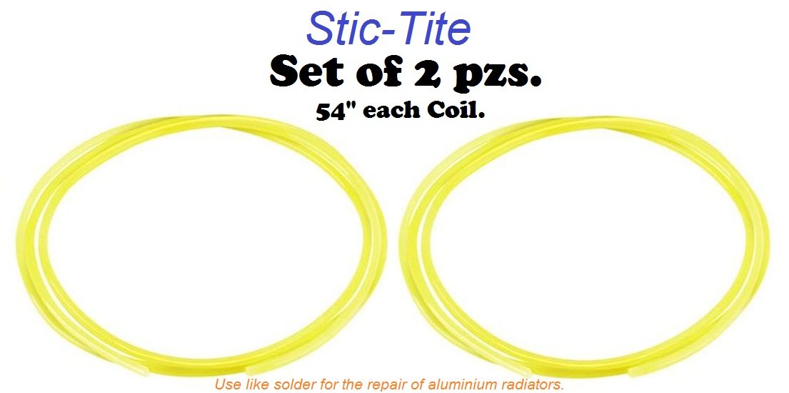 AM WORLDWIDE Stic-Tite Aluminum Radiator Repair Tool - Radiator Repair Epoxy Solder for Leaks and Damage - Durable, Heat-Resistant, All Radiator Types - 2 Pieces, 54” Each