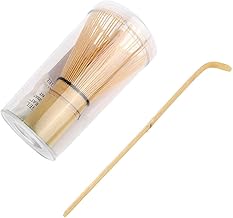 Conjunto de batedor de matcha de bambu, colher de bambu com gancho para batedor Chashaku Matcha batedor de chá, batedor de matcha (Chasen), filtro de chá, colher tradicional (Chashaku), colher de chá,