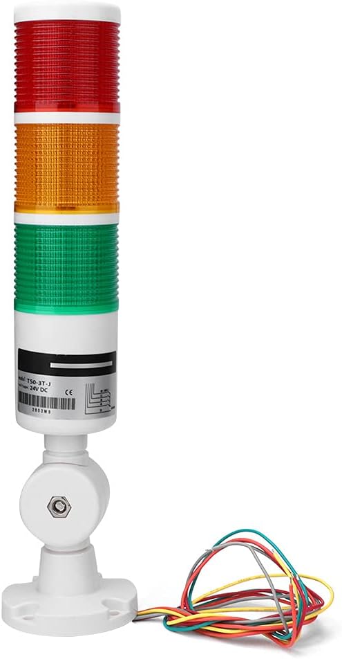 Light, Round Tower Light Indicator, Warning Lights, LED Red Green Yellow with Buzz Sound, for CNC Machine Tool Safety