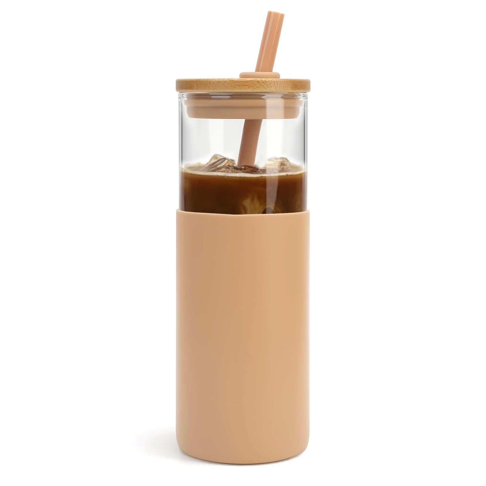 Amazon.com | Tronco 24 oz Glass Tumbler with Lids and Straw