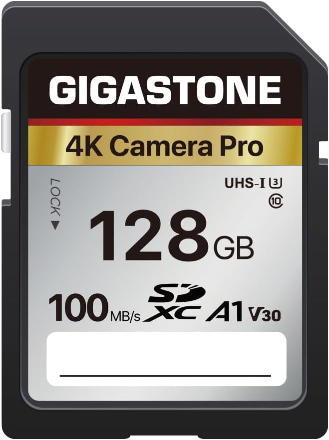 [5-Yrs Free Data Recovery] GIGASTONE 128GB SD Card