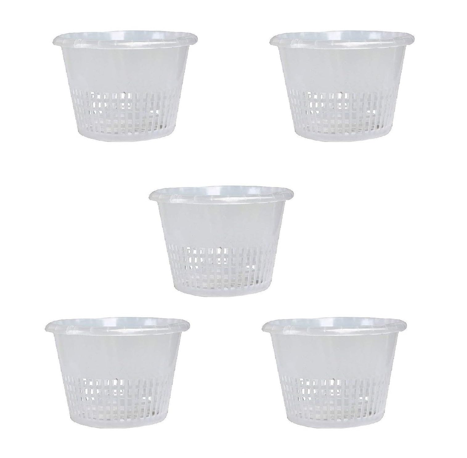 KOO Retails Orchid Hydroponics Pot, Semi Transparent, Set of 5 Pcs, 8 Inch Dia.-image-35