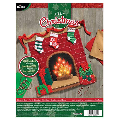 Bucilla Fireside Glow Wallhanging Kit