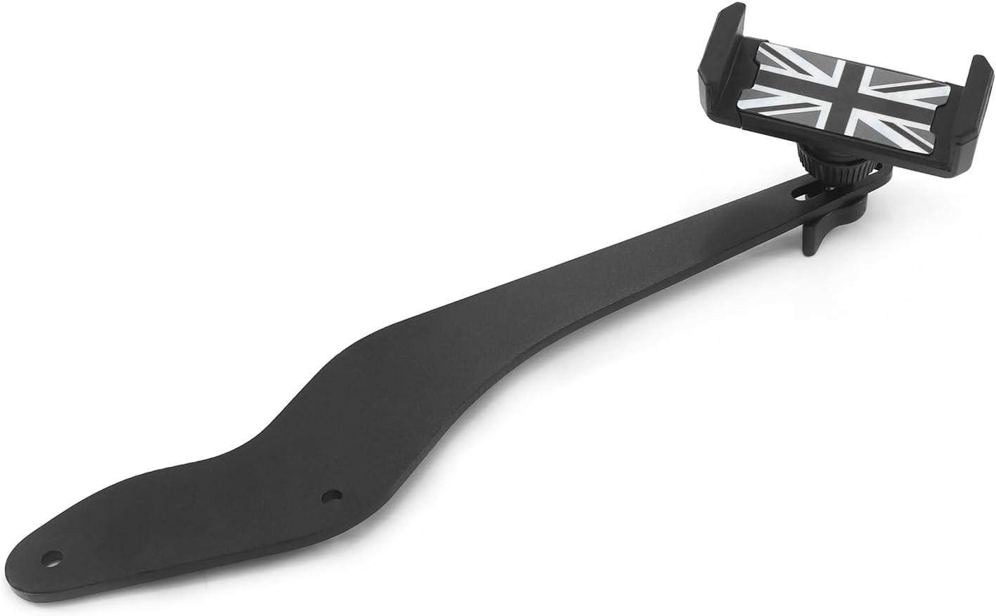 Phone Holder Compatible with Cooper S Works JCW ONE R50 R52 R53 Hatchback Convertible Car Cell Phone Mount 360° Rotatable Cradle Metal Smartphone Bracket Support 2001-2008 (Gray Union Jack)