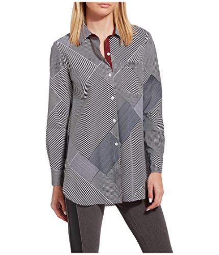 Lyssé Women's Schiffer W/Contrast Inner Cuff, Geo Stripe, Xs #TOP18