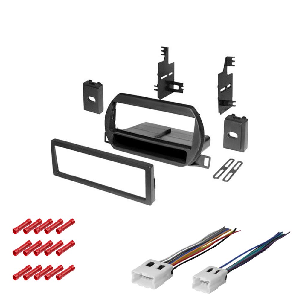 CACHÉ KIT447 Bundle with Car Stereo Installation Kit for Nissan 2002 – 2004 Altima – in Dash Mounting Kit, Harness, for Single Din Radio Receiver (3 Item)