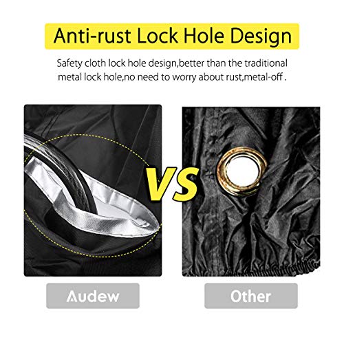Audew Bike Cover Outdoor Waterproof Bicycle Cover with Lock Holes Windproof Dustproof UV Resistant for Mountain Bike Road Bike - Thumbnail 6