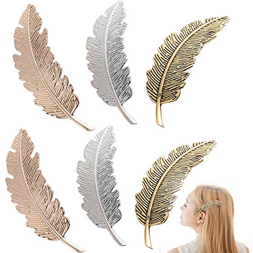 INTVN Horquillas Clips de Pelo Metal Pluma Hoja Joyería Accesorios para el...
