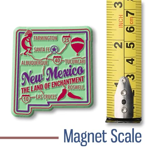 Imán decorativo New Mexico premium de 2 x 2.2 pulgadas miniatura 2
