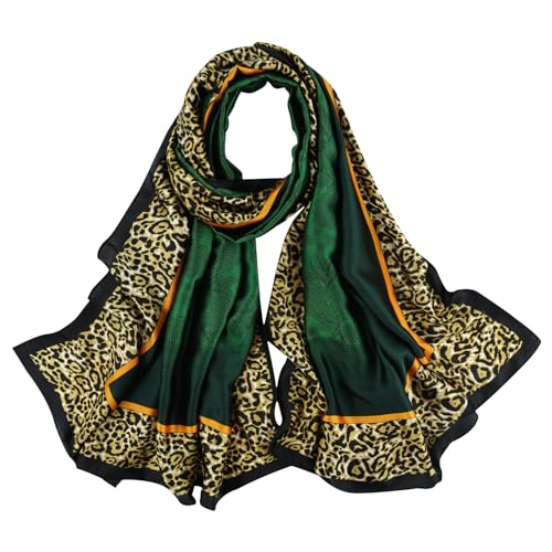 GERINLY Scarves - Animal Print Silk Feel Shawl Wraps Fashion Zebra Pattern Scarf for Women