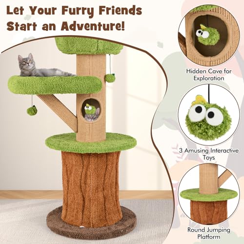 Árbol para Gatos Interior 58 Pulgadas Temática Bosque miniatura 6