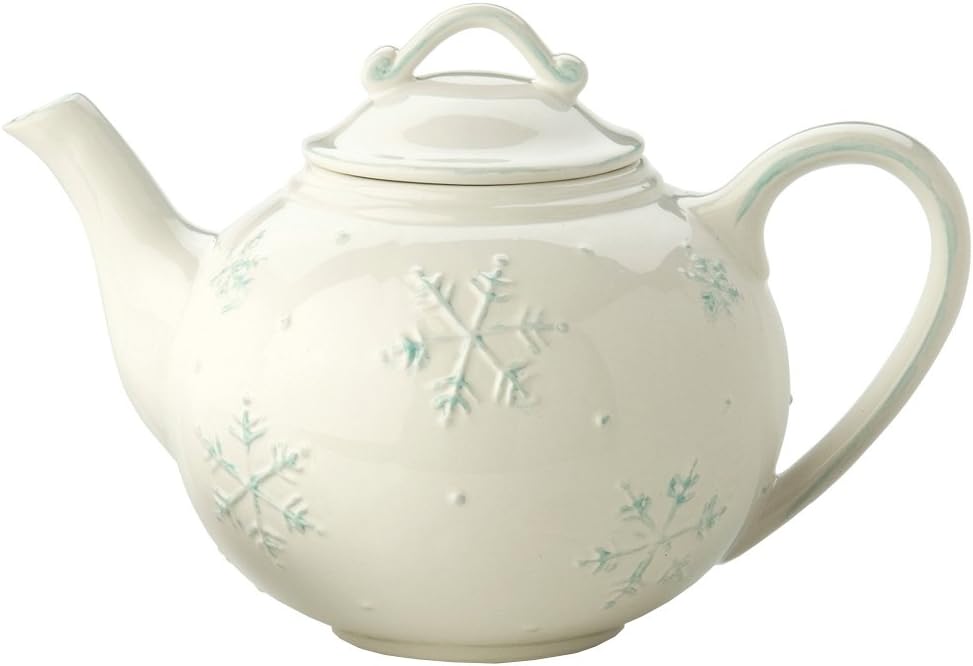 October Hill Ceramic Snowflake Collection Teapot Tea Services Teapots & Coffee