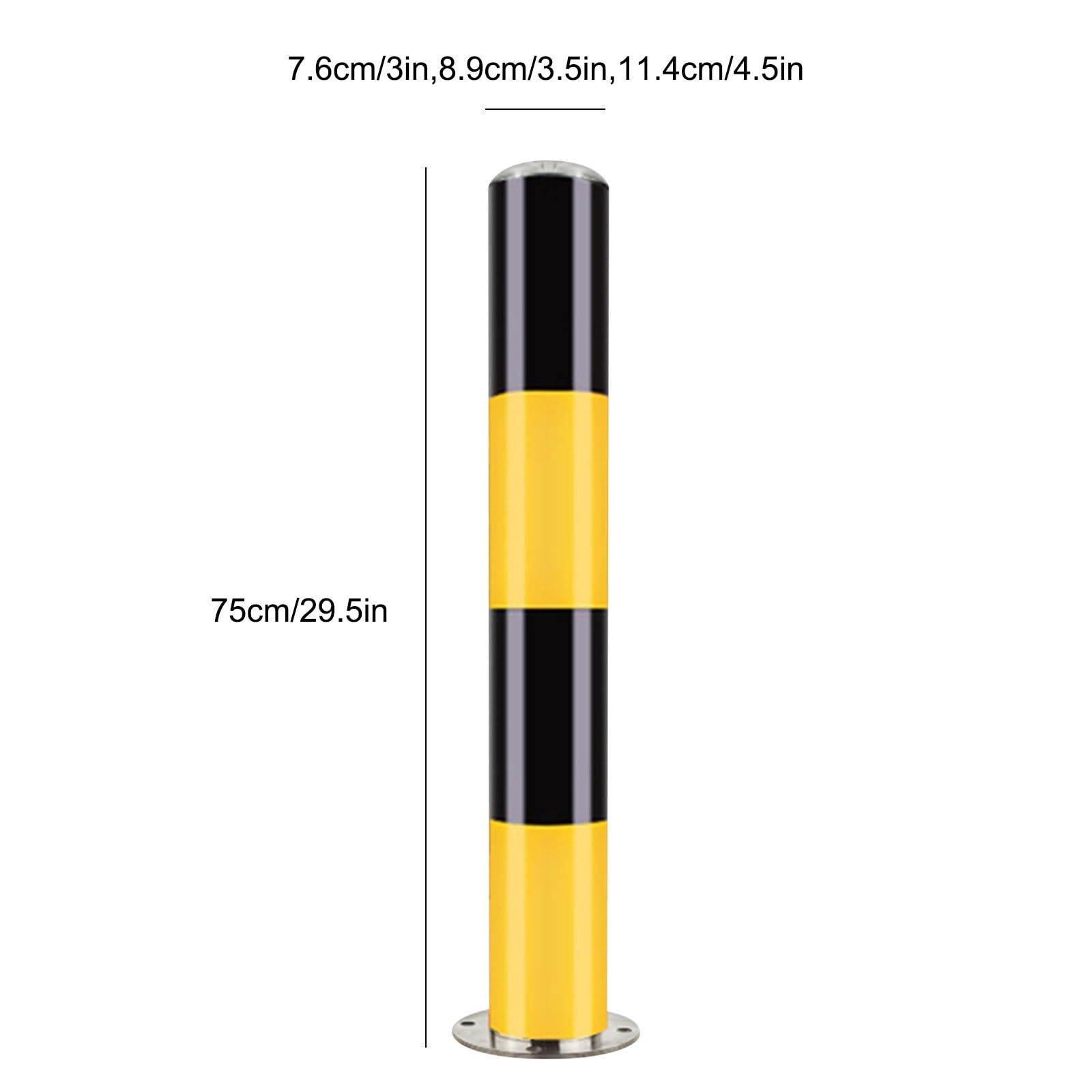 Bolardo de seguridad para entradas de vehículos, bolardo de estacionamiento, barrera de control de tráfico para barricadas, seguridad vial, 2 unidades rojas, 75 × 11,4 cm