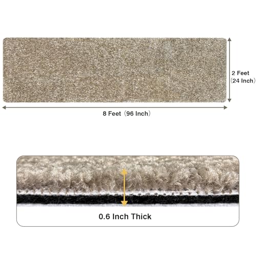 Tapete Decorativo Cortable 2x8 Pies Antideslizante Crema Gris miniatura 2