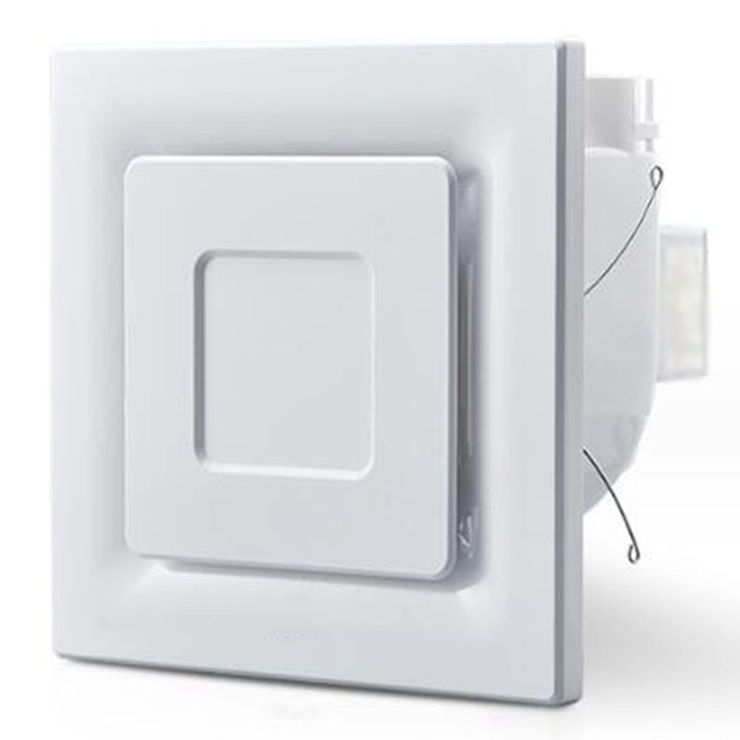 Extractor de Aire para baño, Extractor de Aire Cuadrado Blanco, Extractor de Aire para Cocina de 220 V con Pieza de Bloqueo de Viento, Protector térmico Incorporado, para baño, Hog