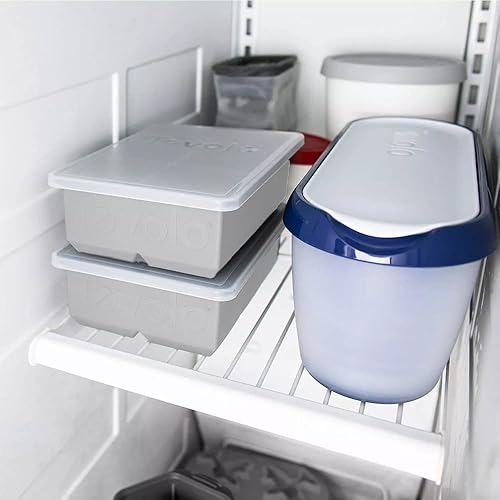 Miniatura 4 de Tovolo Tapa King, XL, whisky y licores de 2 pulgadas, silicona sin BPA, bandeja para cubitos de hielo apta para lavavajillas, individual, gris ostra