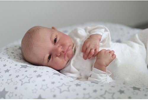 Miniatura 6 de Anano Muñecas Reborn Baby de silicona de cuerpo completo con ojos abiertos de 19 pulgadas, muñecas recién nacidas de silicona de cuerpo completo